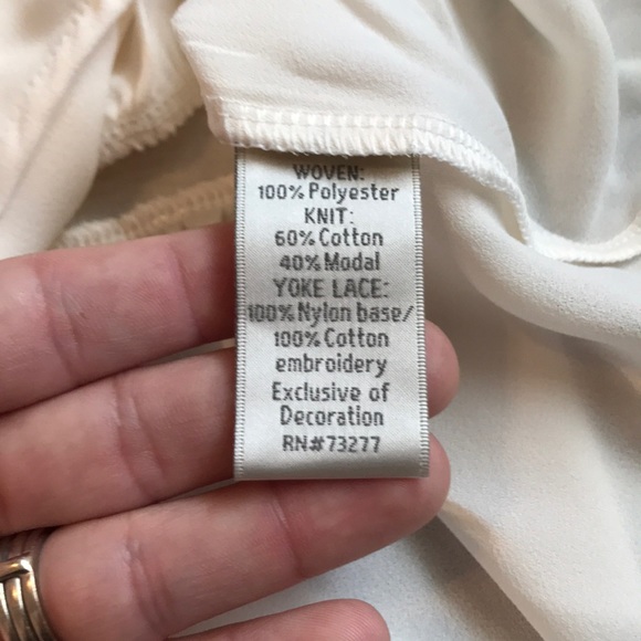 Dainty Sheer Cream Top - Picture 4 of 7